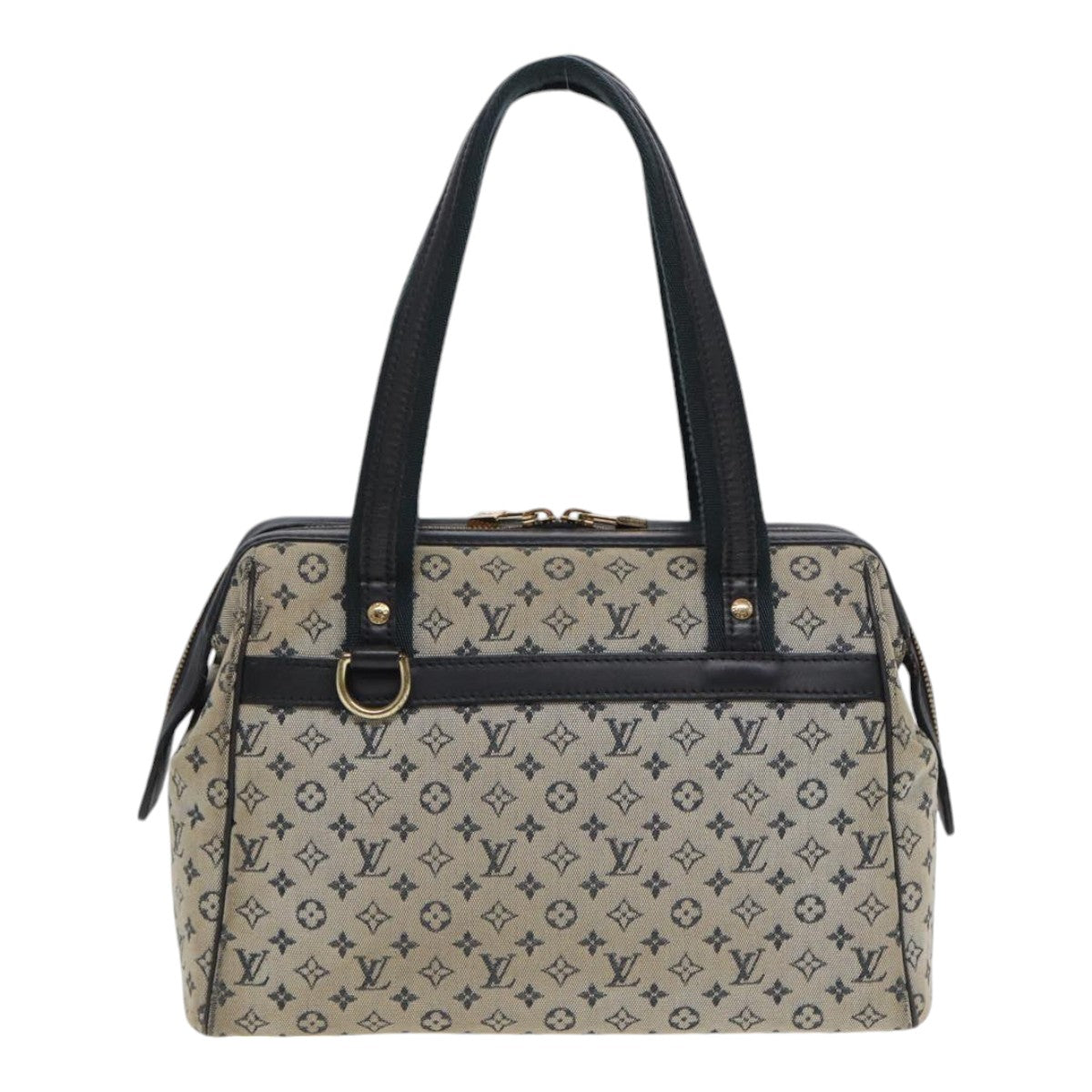 LOUIS VUITTON Monogram Mini Josephine PM Hand Bag Blue M92049 LV Auth 85001