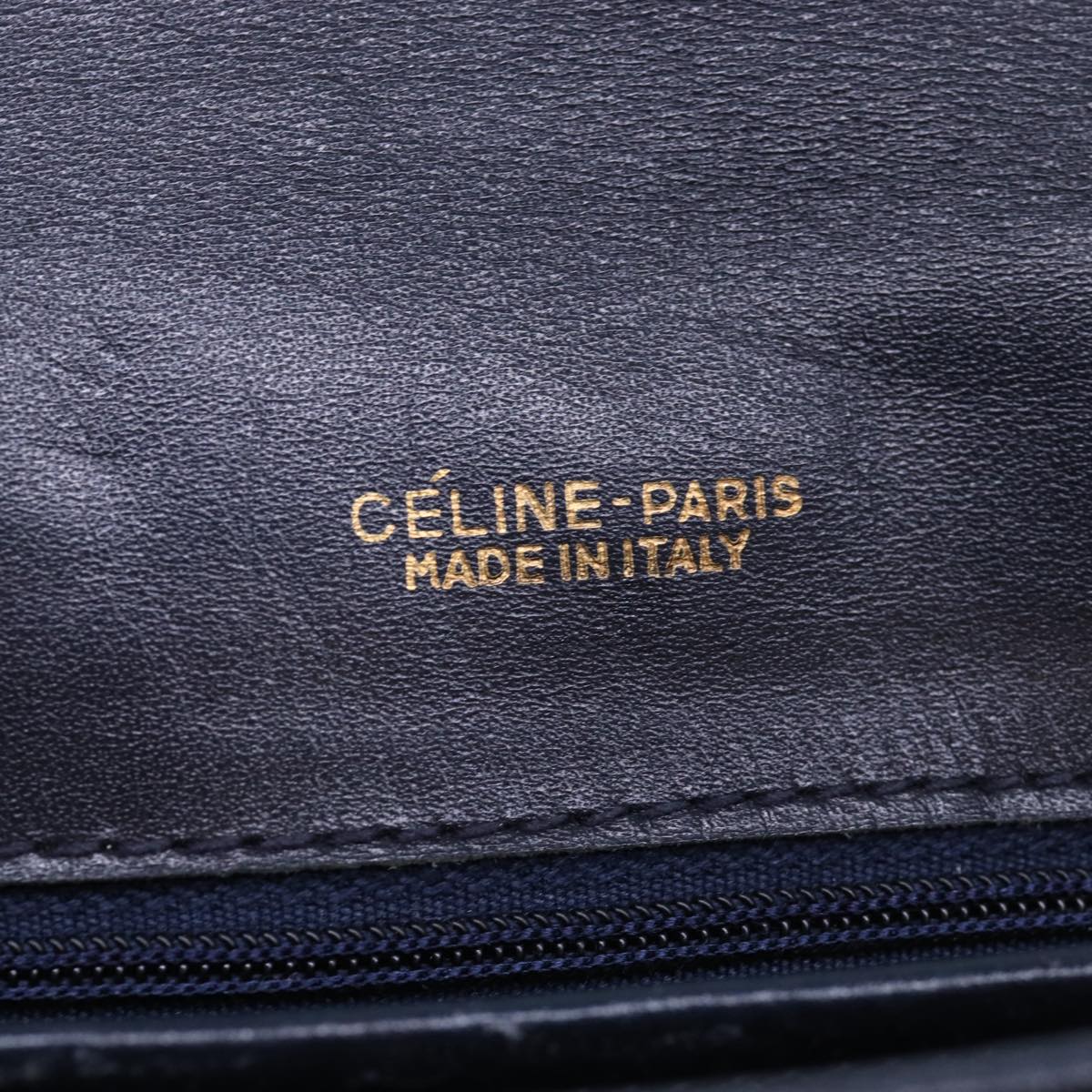 CELINE Macadam Canvas Shoulder Bag Black Auth 85006