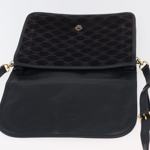 CELINE Macadam Canvas Umhängetasche Schwarz Auth 85006
