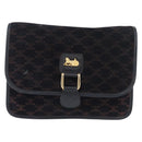CELINE Macadam Canvas Shoulder Bag Black Auth 85006-13