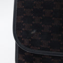 CELINE Macadam Canvas Shoulder Bag Black Auth 85006-2