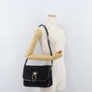 CELINE Macadam Canvas Shoulder Bag Black Auth 85006-31