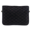 CELINE Macadam Canvas Shoulder Bag Black Auth 85006-3