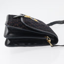 CELINE Macadam Canvas Shoulder Bag Black Auth 85006-4
