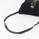 CELINE Macadam Canvas Shoulder Bag Black Auth 85006-7