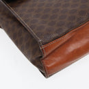 CELINE Macadam Canvas Shoulder Bag PVC Leather Brown Auth 85007-15