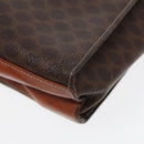 CELINE Macadam Canvas Shoulder Bag PVC Leather Brown Auth 85007-16