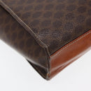 CELINE Macadam Canvas Shoulder Bag PVC Leather Brown Auth 85007-17