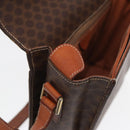 CELINE Macadam Canvas Shoulder Bag PVC Leather Brown Auth 85007-20