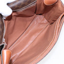 CELINE Macadam Canvas Shoulder Bag PVC Leather Brown Auth 85007-10