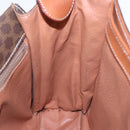 CELINE Macadam Canvas Shoulder Bag PVC Leather Brown Auth 85007-21