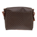 CELINE Macadam Canvas Shoulder Bag PVC Leather Brown Auth 85007-2