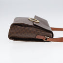 CELINE Macadam Canvas Shoulder Bag PVC Leather Brown Auth 85007-3
