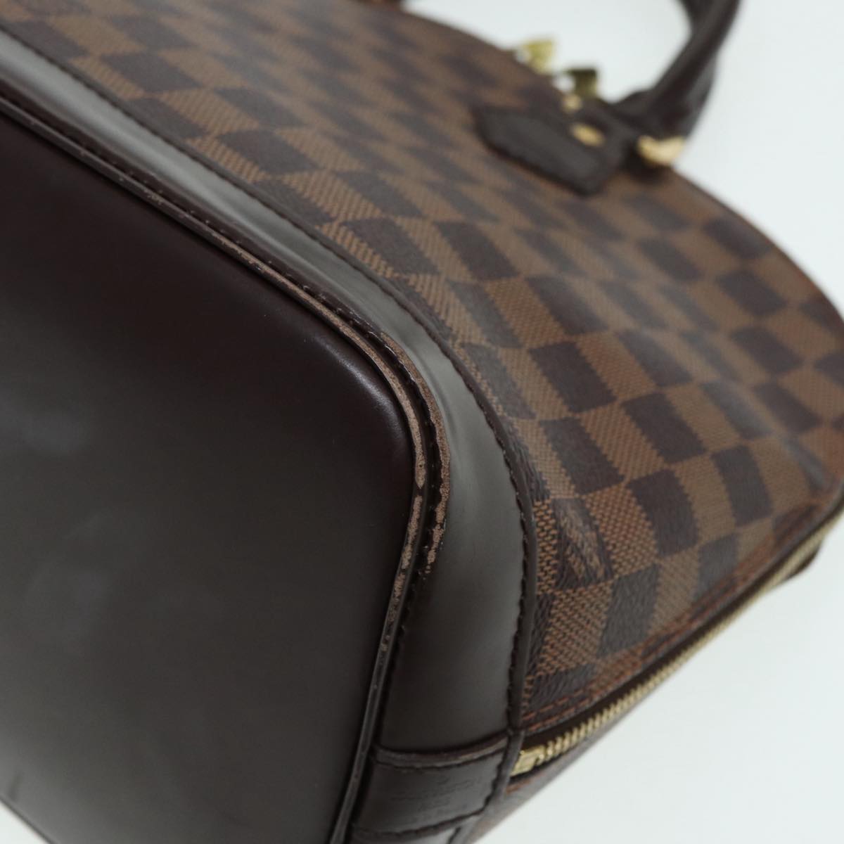 LOUIS VUITTON Damier Ebene Alma Hand Bag N51131 LV Auth 85034