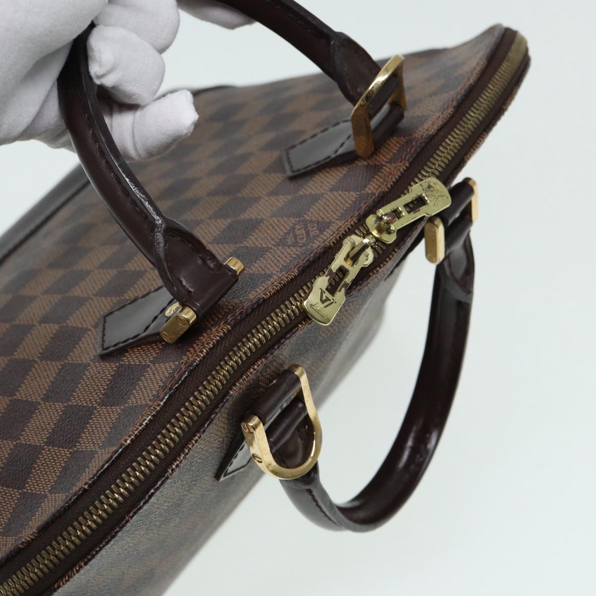 LOUIS VUITTON Damier Ebene Alma Hand Bag N51131 LV Auth 85034