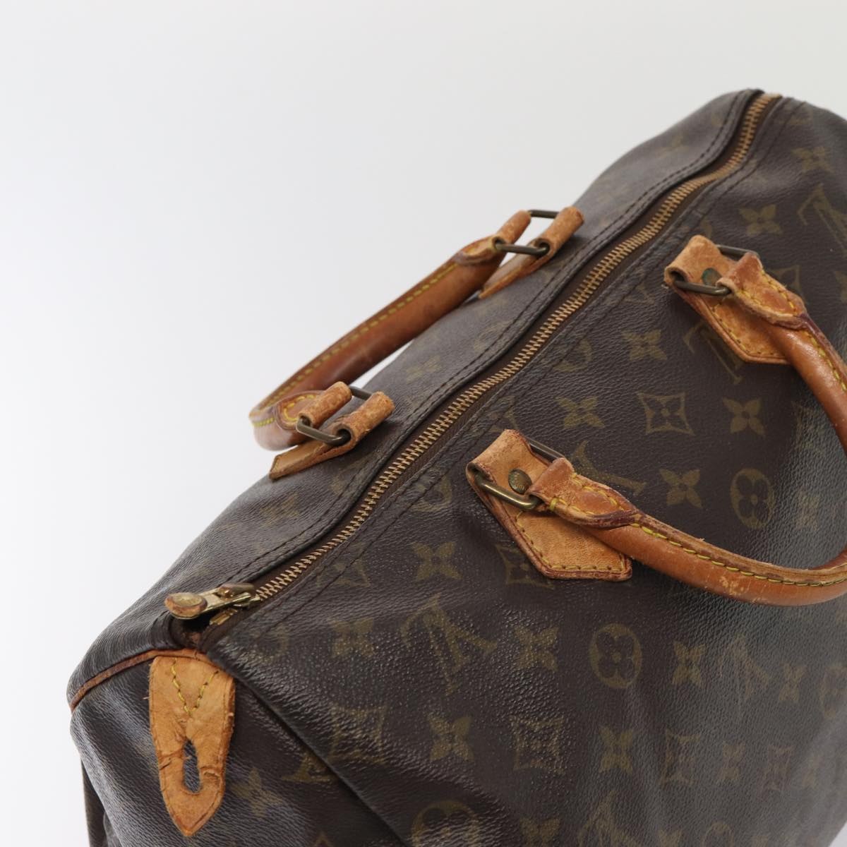 LOUIS VUITTON Monogram Speedy 35 Hand Bag M41524 LV Auth 85040