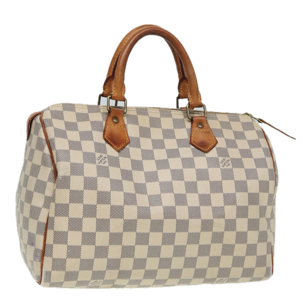 LOUIS VUITTON Damier Azur Speedy 30 Hand Bag N41533 LV Auth 85041