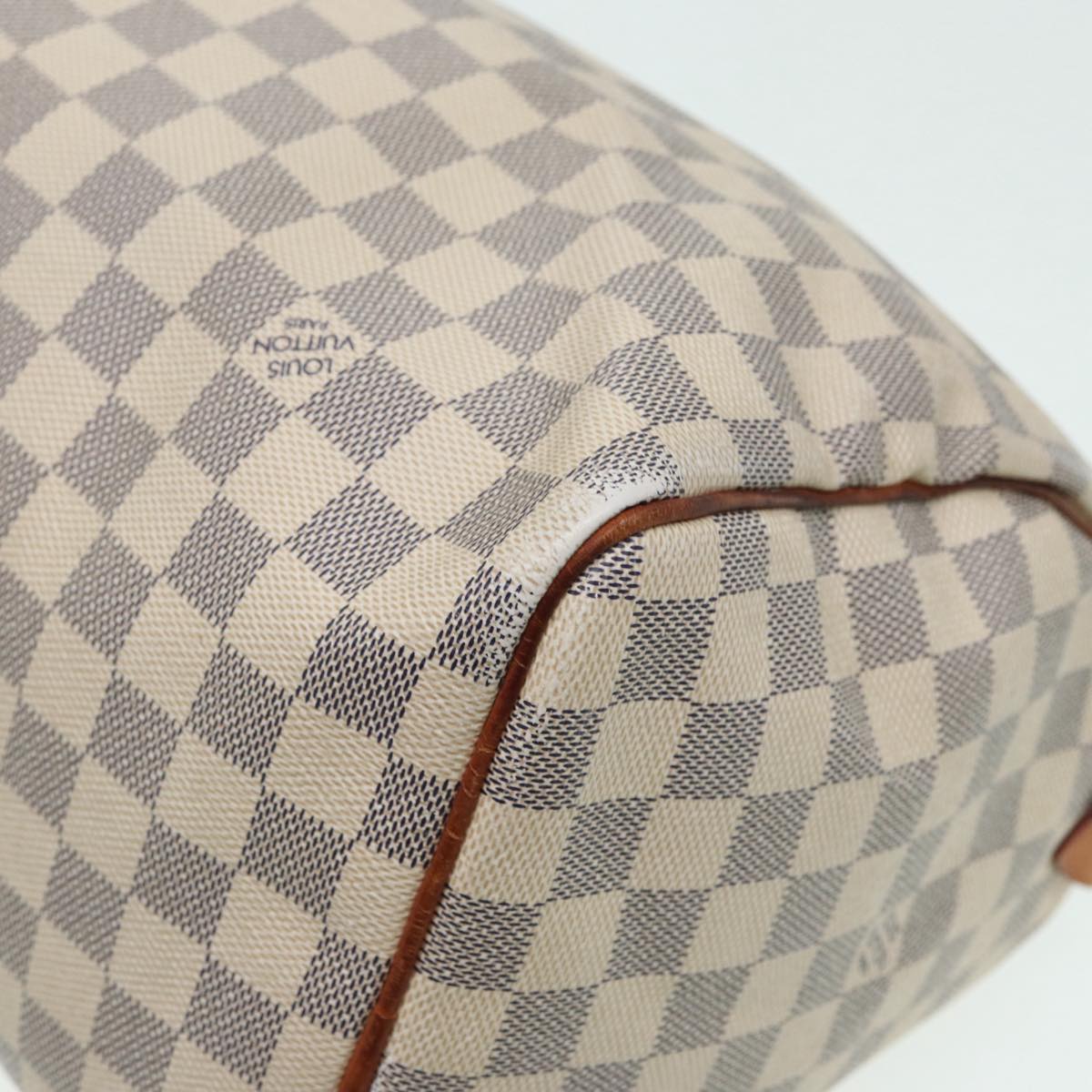 LOUIS VUITTON Damier Azur Speedy 30 Hand Bag N41533 LV Auth 85041