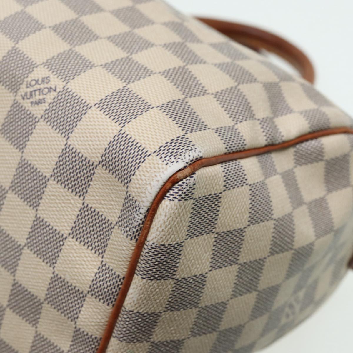 LOUIS VUITTON Damier Azur Speedy 30 Hand Bag N41533 LV Auth 85041