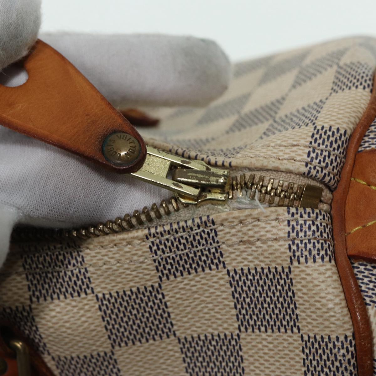 LOUIS VUITTON Damier Azur Speedy 30 Hand Bag N41533 LV Auth 85041