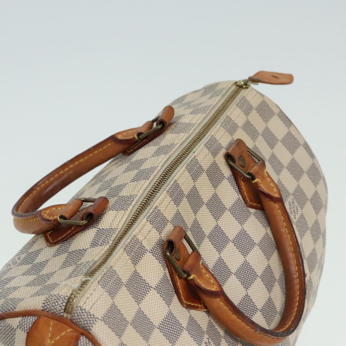 LOUIS VUITTON Damier Azur Speedy 30 Hand Bag N41533 LV Auth 85041