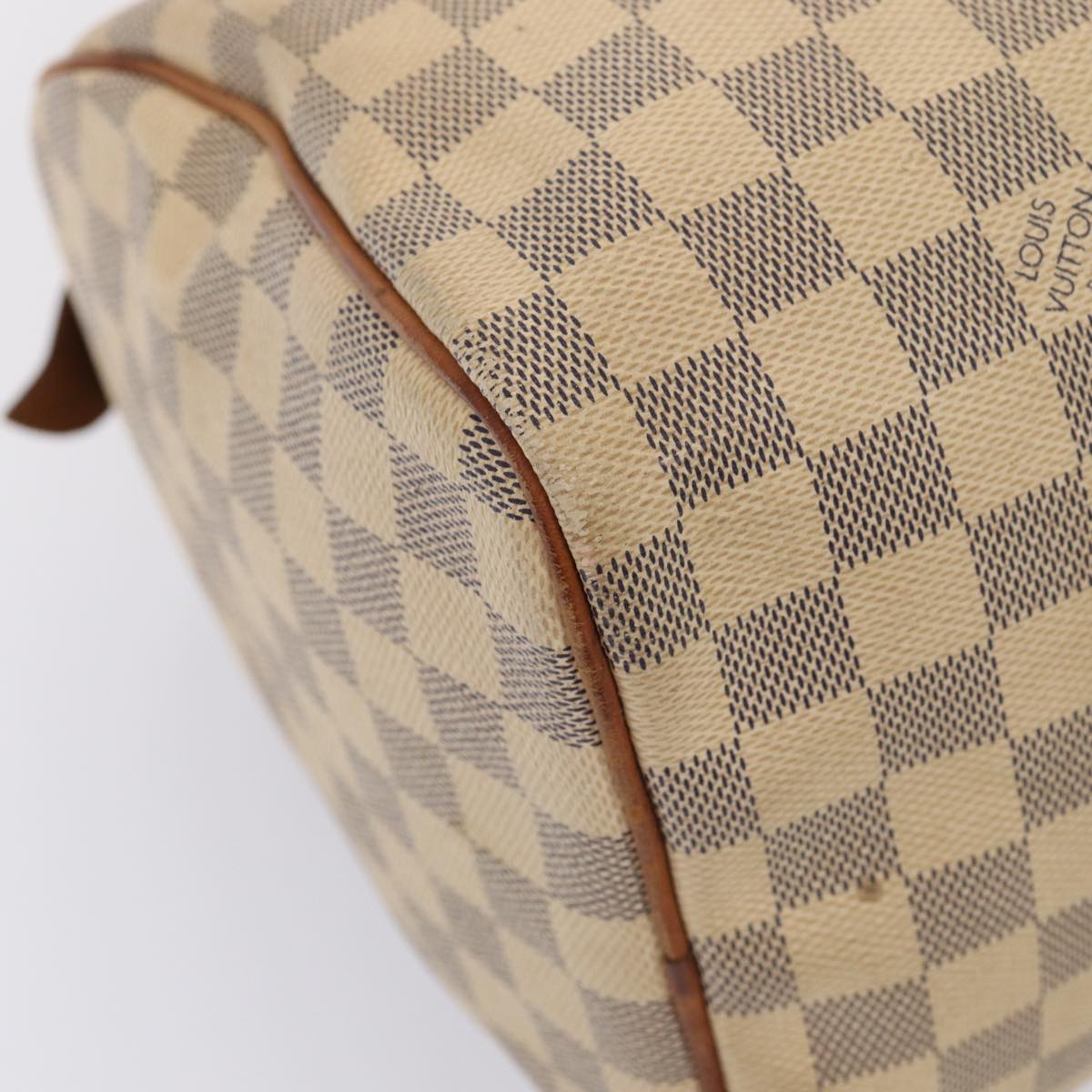 LOUIS VUITTON Damier Azur Speedy 30 Hand Bag N41533 LV Auth 85042