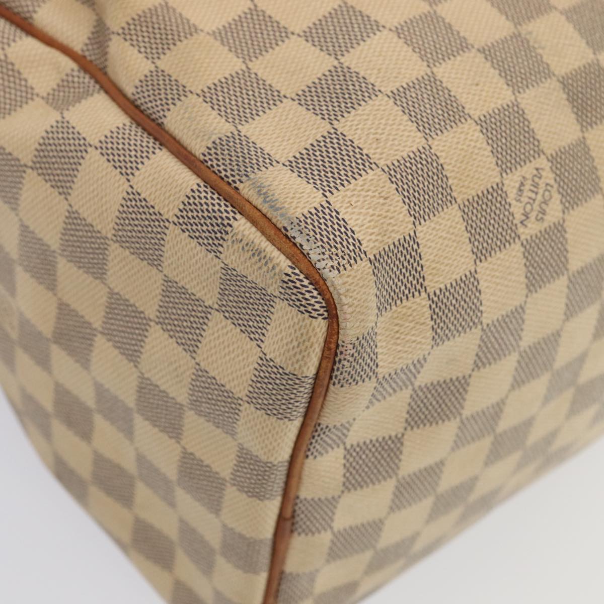 LOUIS VUITTON Damier Azur Speedy 30 Hand Bag N41533 LV Auth 85042