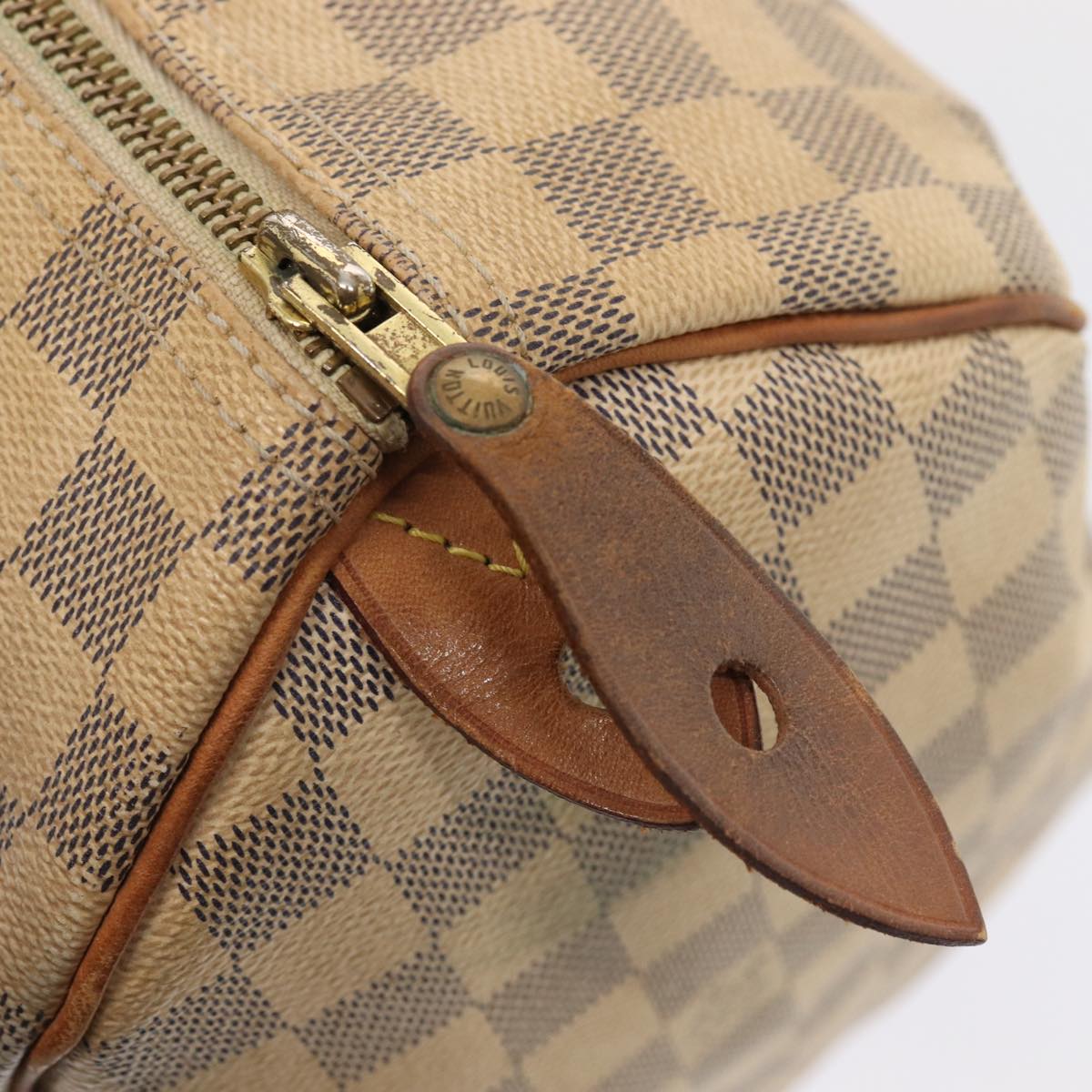 LOUIS VUITTON Damier Azur Speedy 30 Hand Bag N41533 LV Auth 85042