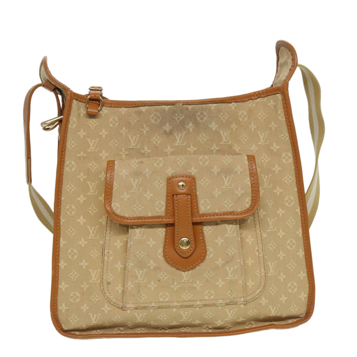 LOUIS VUITTON Monogram Mini Buzas Marie Kate Bag Beige M92323 LV Auth 85046