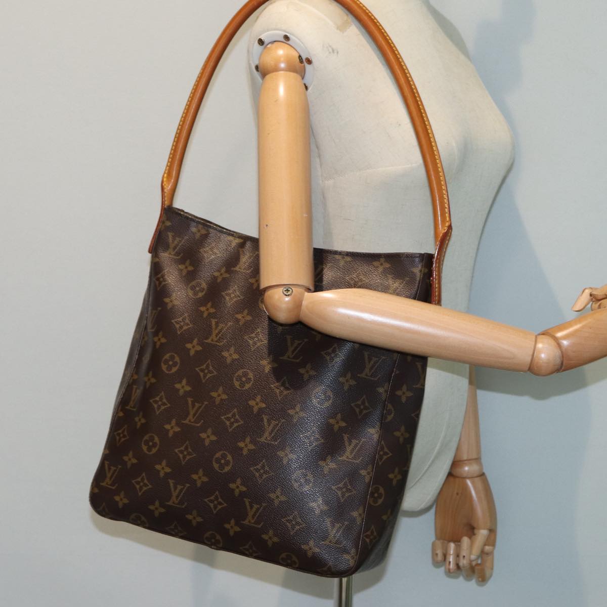 LOUIS VUITTON Monogram Looping GM Shoulder Bag M51145 LV Auth 85048