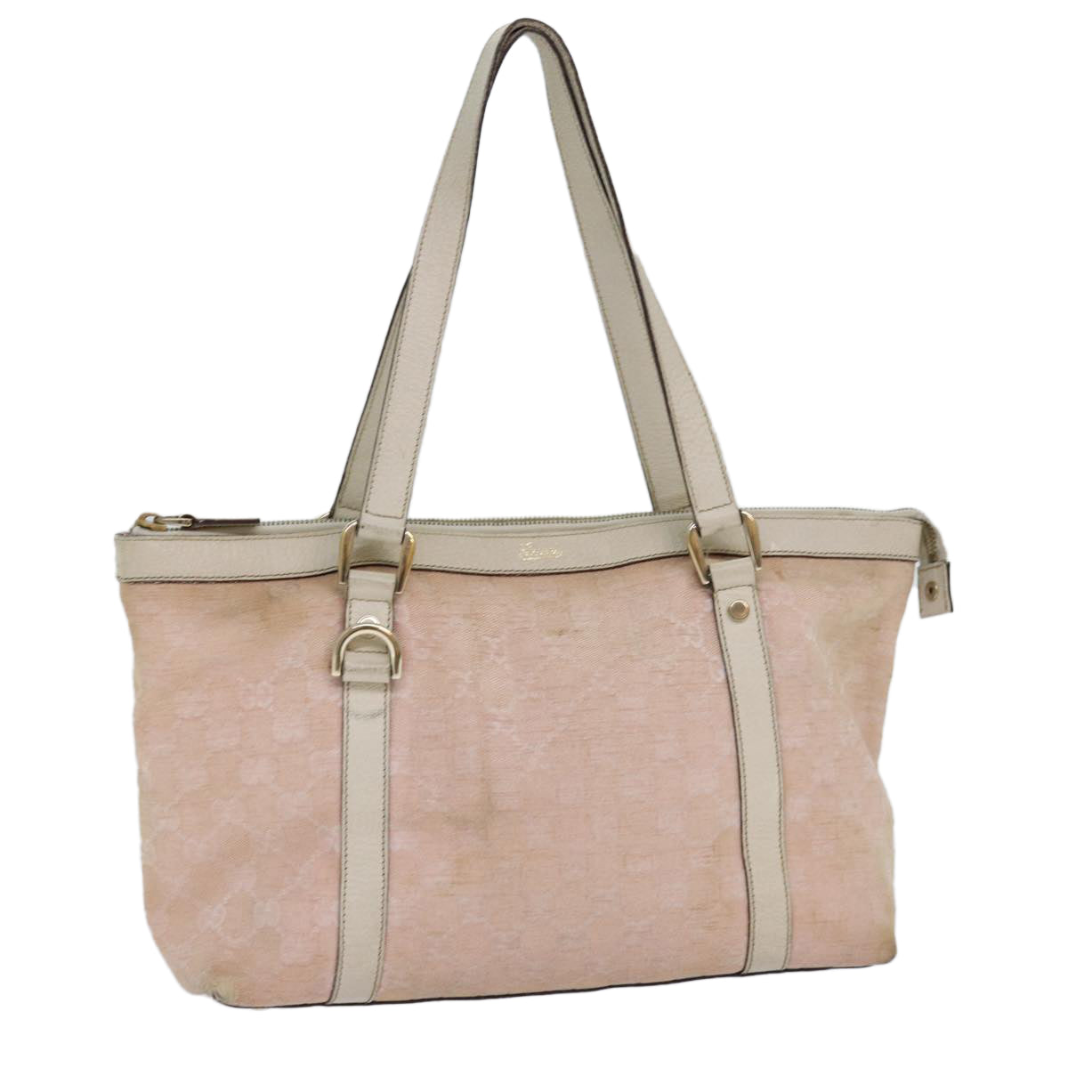 GUCCI GG Canvas Tote Bag Pink 141470 Auth 85056