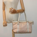 GUCCI GG Canvas Tote Bag Pink 141470 Auth 85056-27