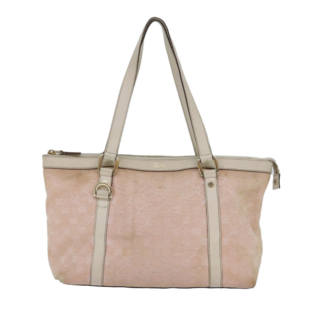 GUCCI GG Canvas Tote Bag Pink 141470 Auth 85056