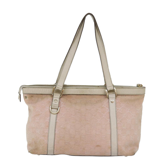 GUCCI GG Canvas Tote Bag Pink 141470 Auth 85056