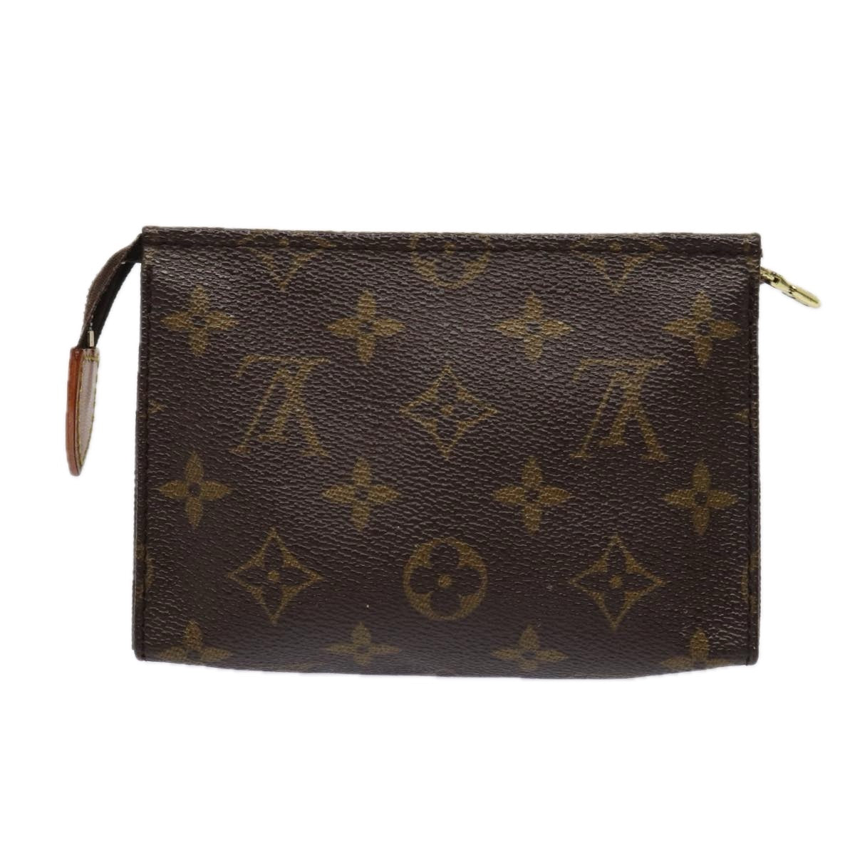 LOUIS VUITTON Monogram Poche Toilette 15 Pouch M47546 LV Auth 85063