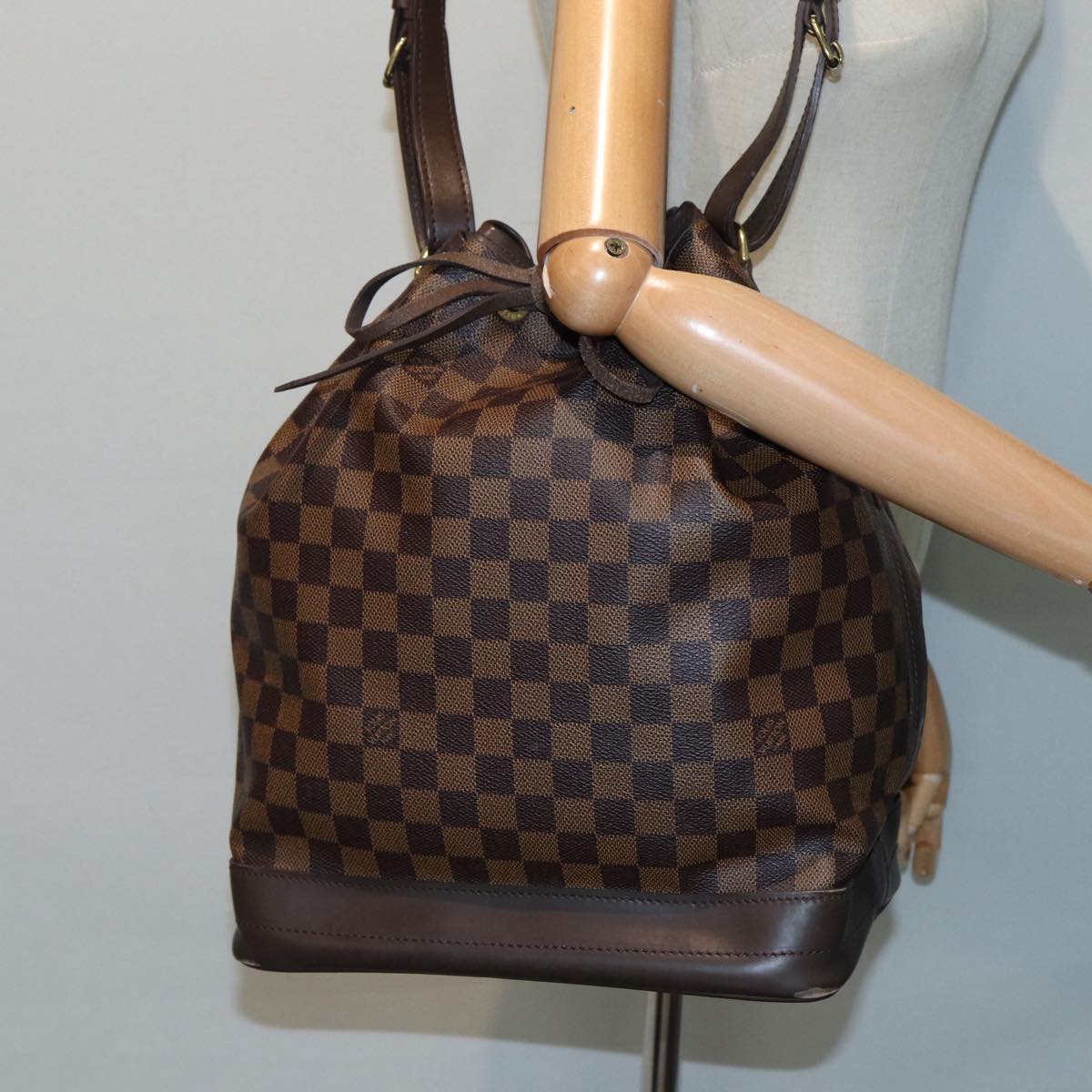 LOUIS VUITTON Damier Ebene Noe Shoulder Bag SPO N42229 LV Auth 85069