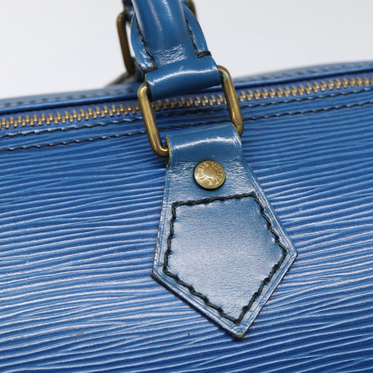 LOUIS VUITTON Epi Speedy 30 Hand Bag Toledo Blue M43005 LV Auth 85072