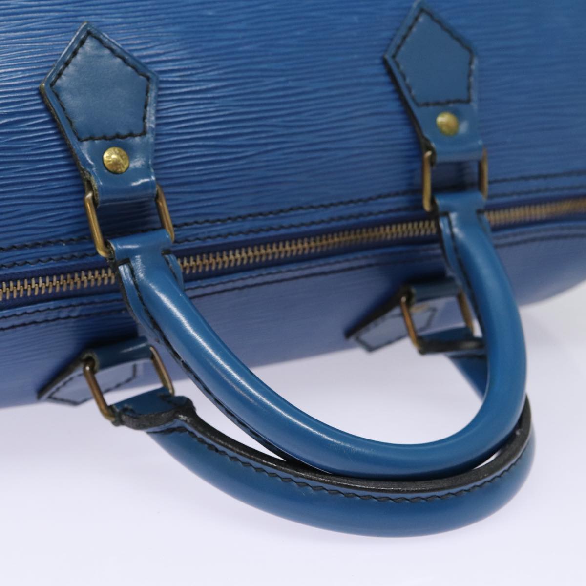 LOUIS VUITTON Epi Speedy 30 Hand Bag Toledo Blue M43005 LV Auth 85072