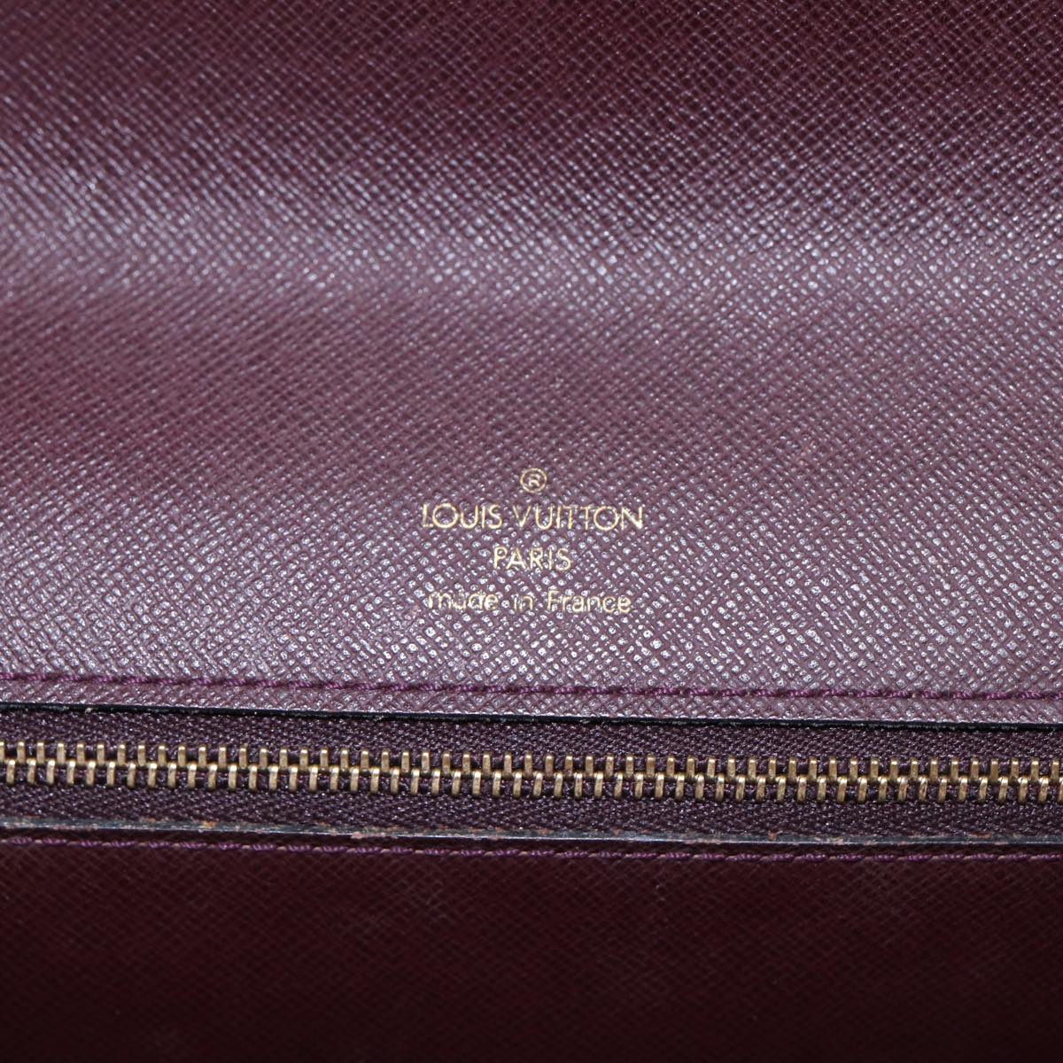 LOUIS VUITTON Taiga Pochette Kourad Clutch Bag Acajou M30196 LV Auth 85076