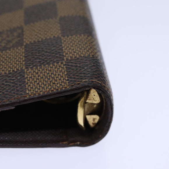 LOUIS VUITTON Damier Ebene Agenda MM Day Planner Cover R20240 LV Auth 85086