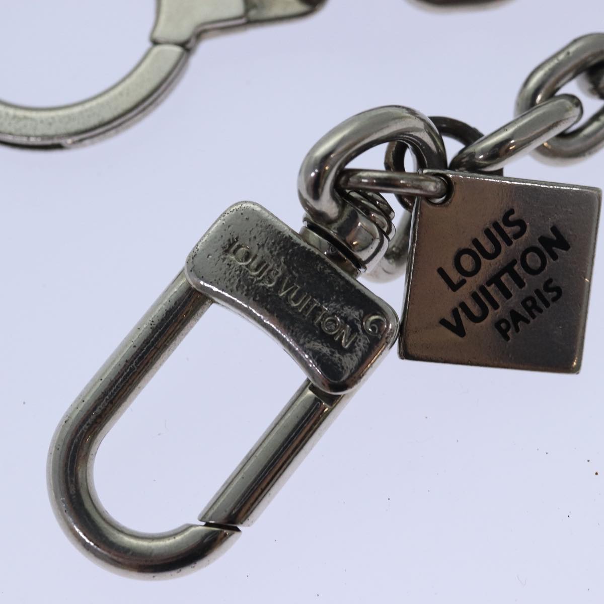 LOUIS VUITTON Chainne Anneau Cles XL Key Ring metal Silver M65774 LV Auth 85087