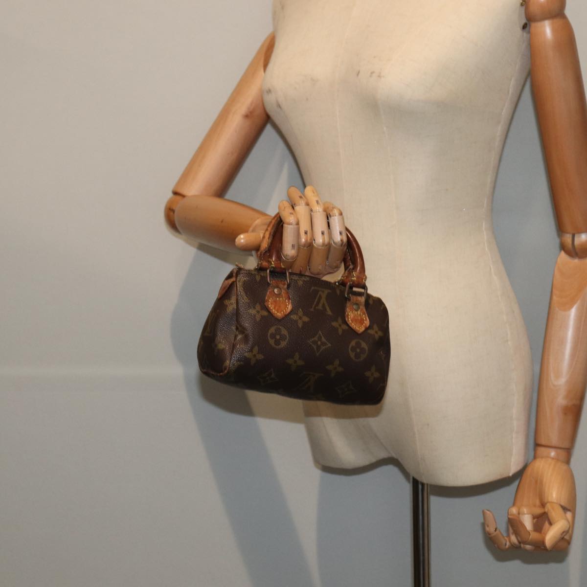 LOUIS VUITTON Monogram Mini Speedy Hand Bag M41534 LV Auth 85090