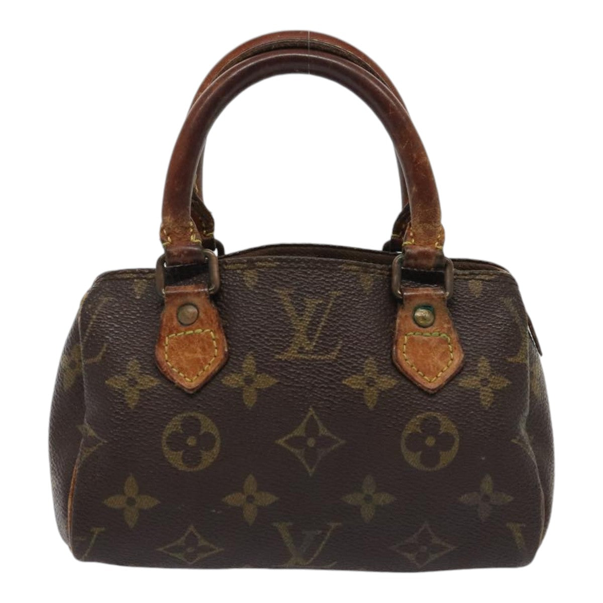 LOUIS VUITTON Monogram Mini Speedy Hand Bag M41534 LV Auth 85090