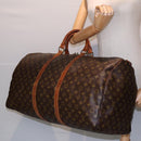 LOUIS VUITTON Monogram Keepall 60 Boston Bag M41422 LV Auth 85116-20