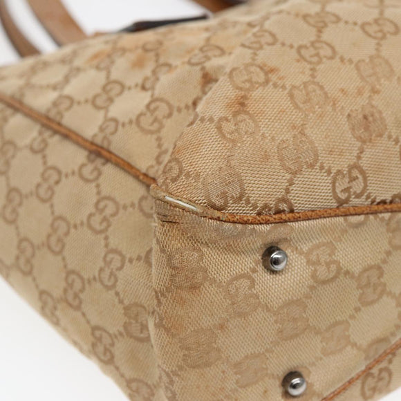 GUCCI GG Canvas Draagtas Beige 113019 3444 Auth 85129