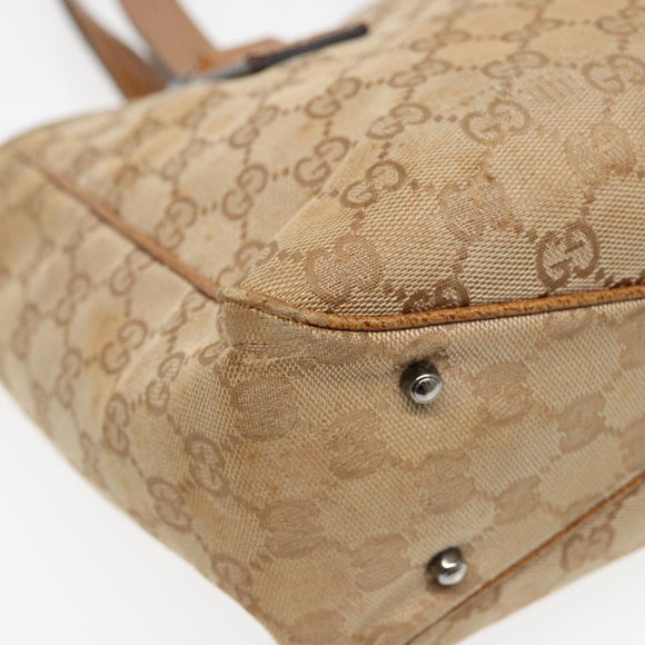 GUCCI GG Canvas Draagtas Beige 113019 3444 Auth 85129