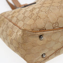 GUCCI GG Canvas Tote Bag Beige 113019 3444 Auth 85129-17
