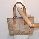 GUCCI GG Canvas Tote Bag Beige 113019 3444 Auth 85129-20