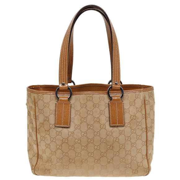 GUCCI GG Canvas Draagtas Beige 113019 3444 Auth 85129