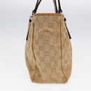 GUCCI GG Canvas Draagtas Beige 113019 3444 Auth 85129-4